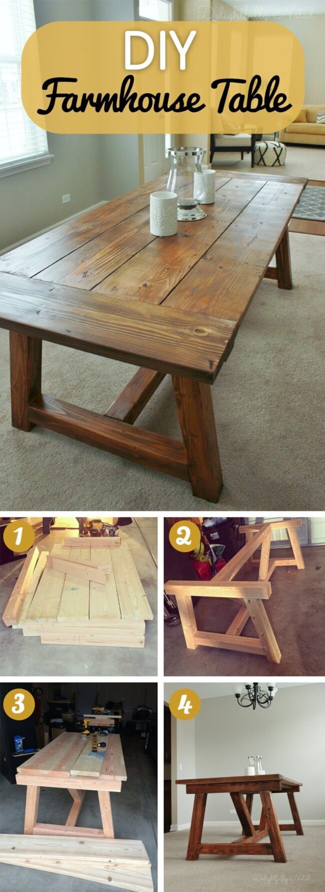 Rustic Reclaimed Wood Farmhouse Table