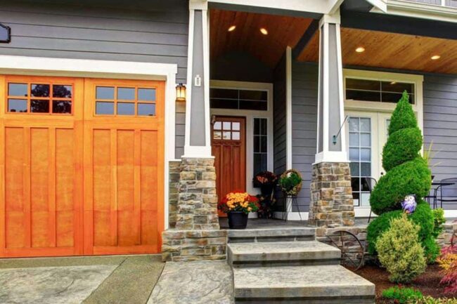 Soft Brown Embrace Gray Stonework