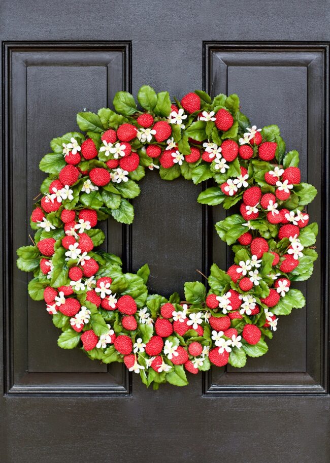 Scarlet Strawberry Summer Wreath
