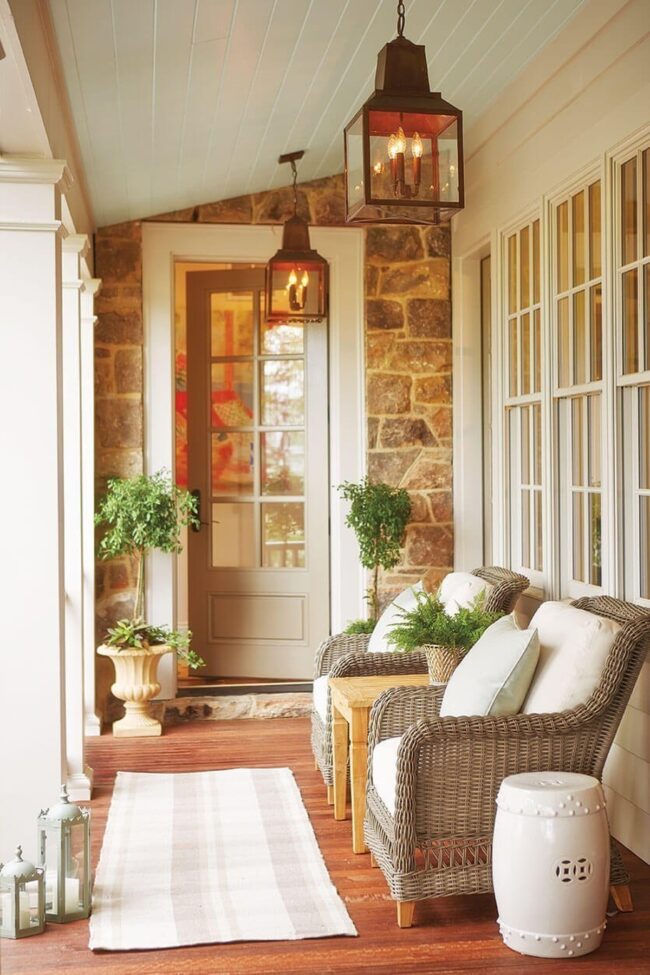 Soft Lamp Glow Porch Harmony