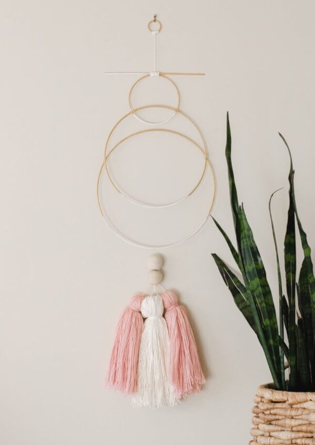 Pastel Wood Rings Nursery Art