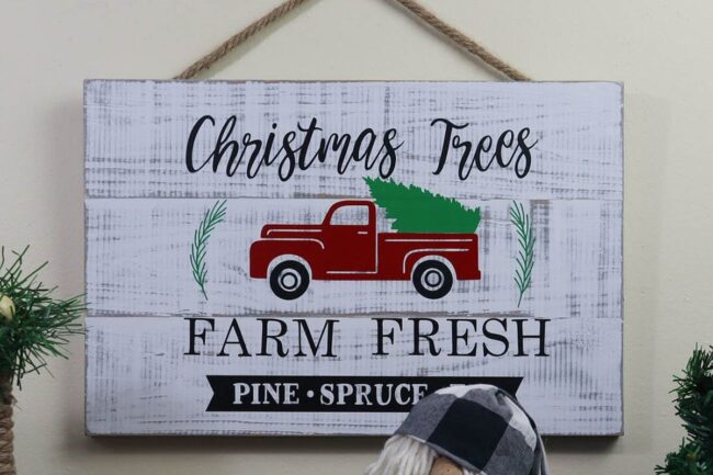 Vintage Red Truck Christmas Decor