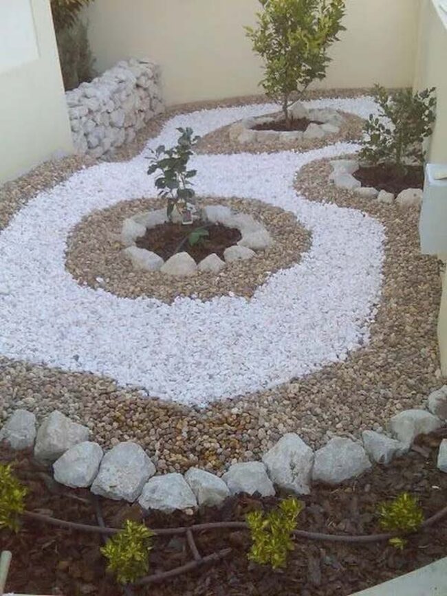 Gravel Mosaic Shrub Symphony