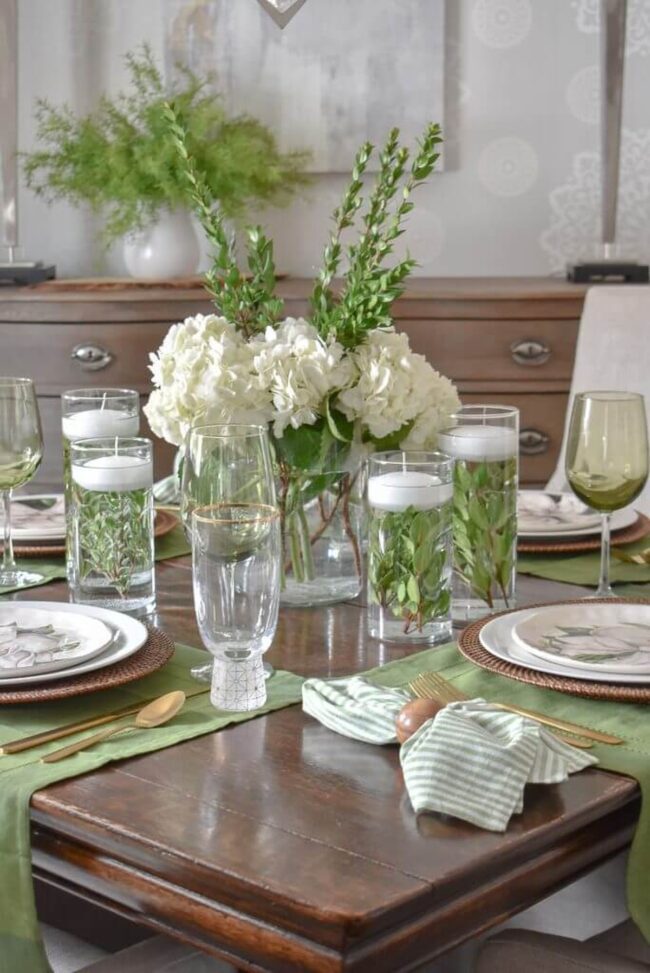 Fresh Green White Table Harmony