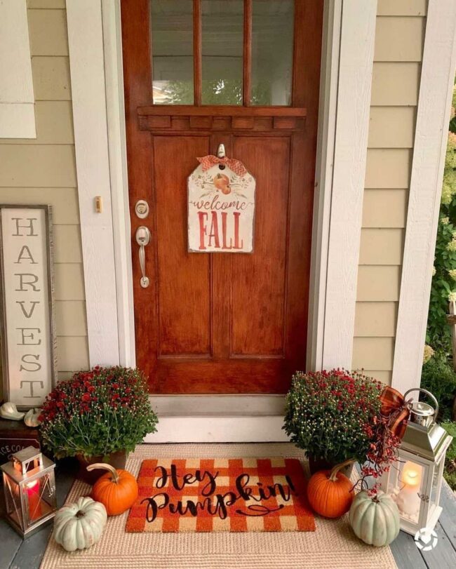 Brass Gleams Autumn Porch Charm