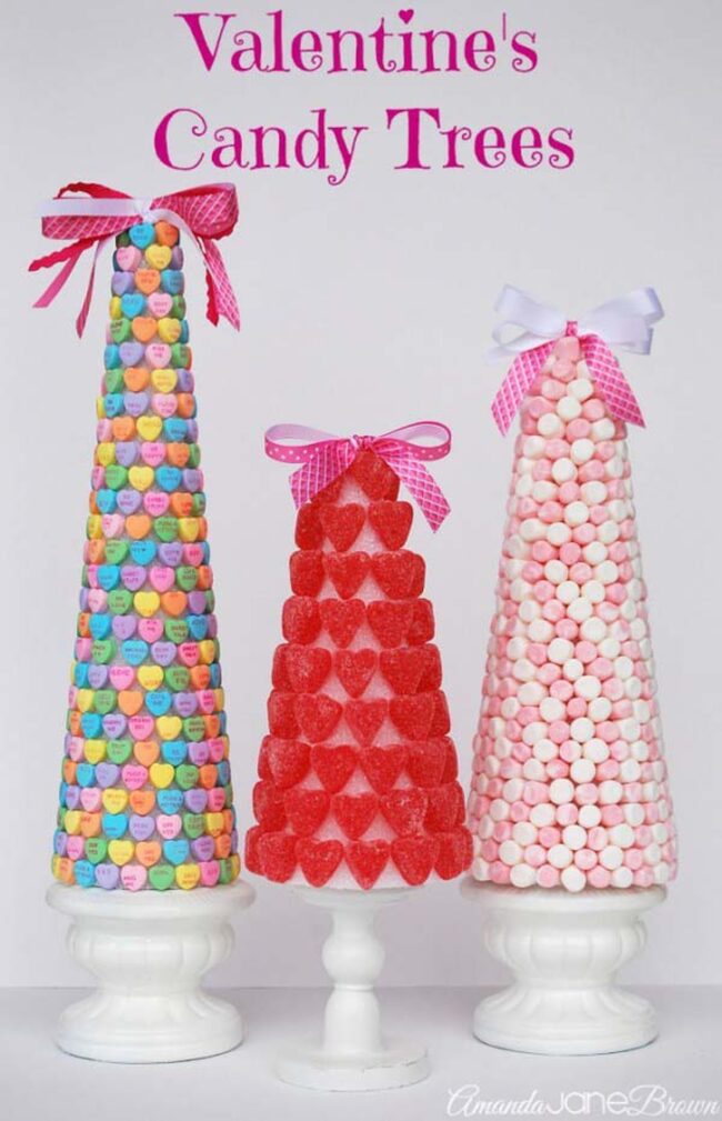 Sugary Valentine Candy Trees