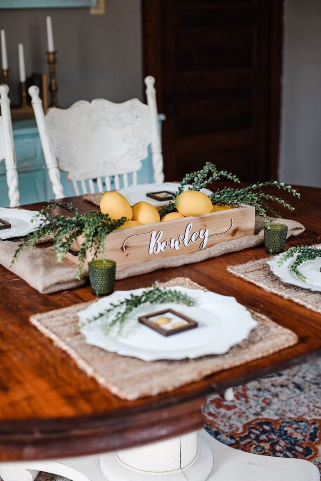 Rustic Cedar Wood Centerpiece Box
