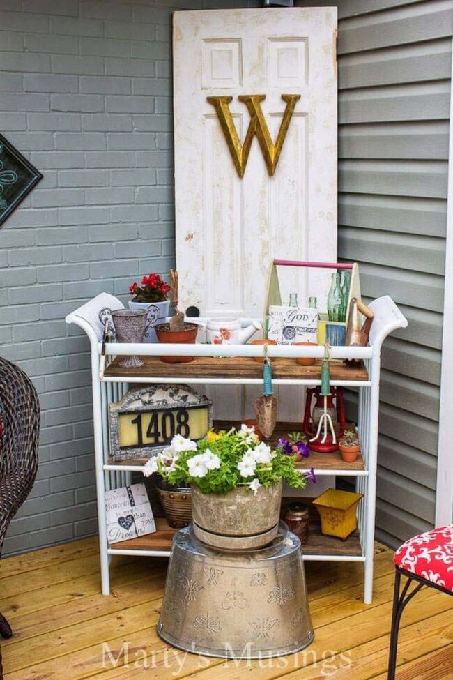 Weathered White Door Sanctuary Charm