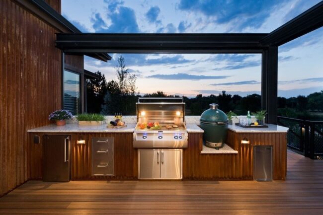 Adaptable Glass Canopy Outdoor Kitchen