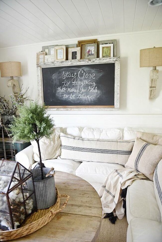 Vintage Chalk Frame Decor