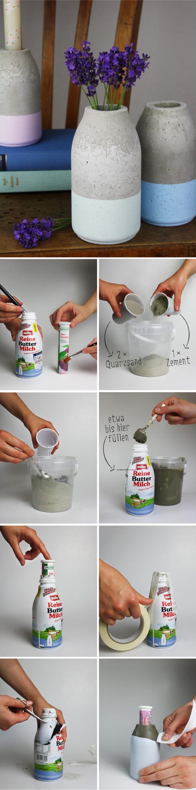 Rugged Concrete Milk Vessel