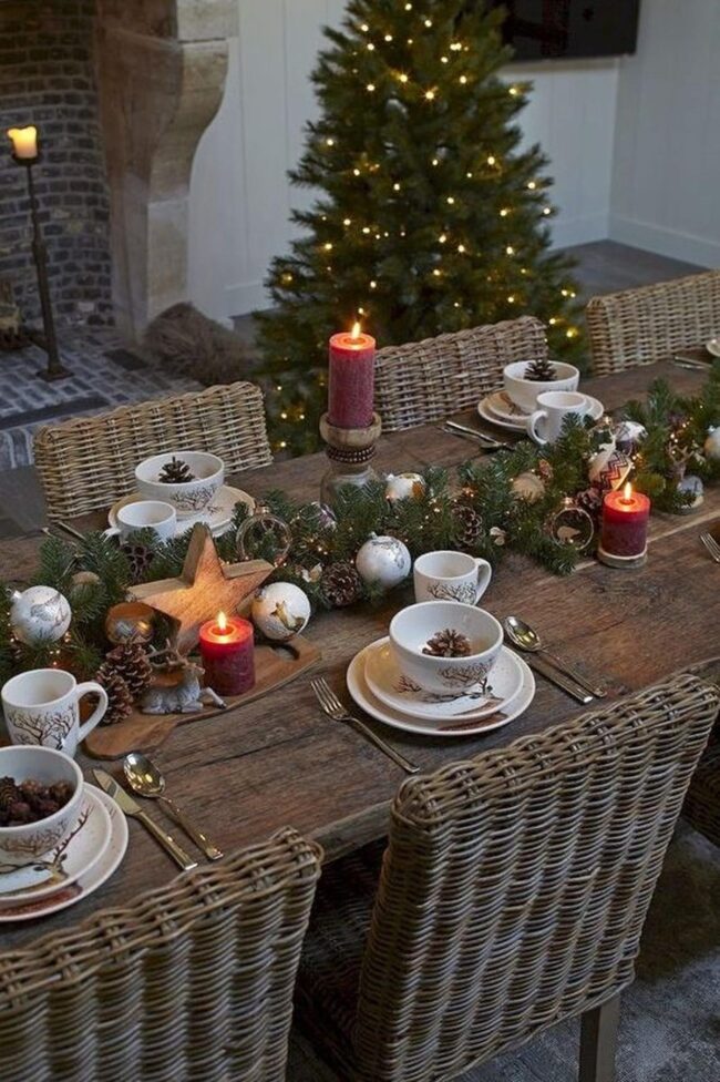 Pine Sparkle Tablescape