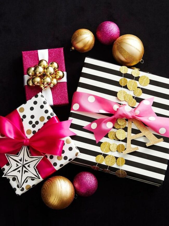 Festive Geometric Gift-Wrap