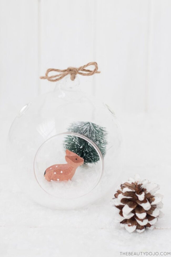 Snowy Pine Glass Globes