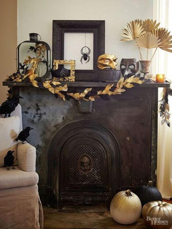 Dark Orange Halloween Decor