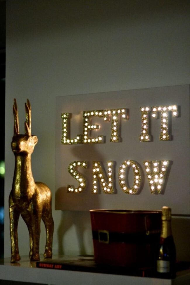 Winter Gold Reindeer