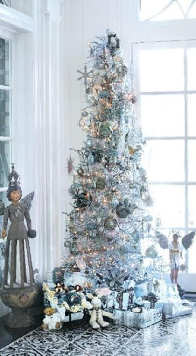 Silver Blue Christmas Sparkle