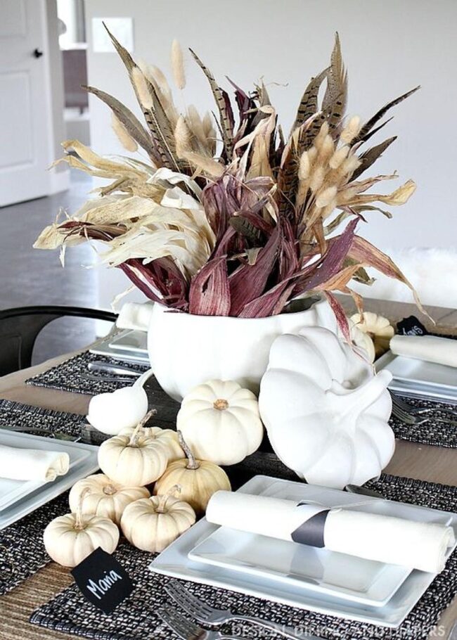 White Pumpkin Tablescape