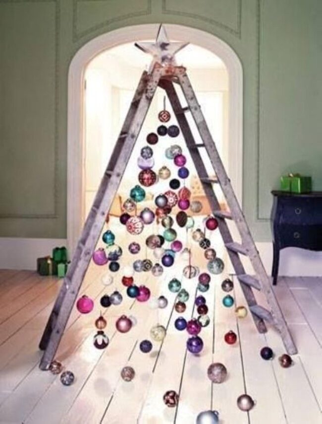 Blue Glass Winter Ladder