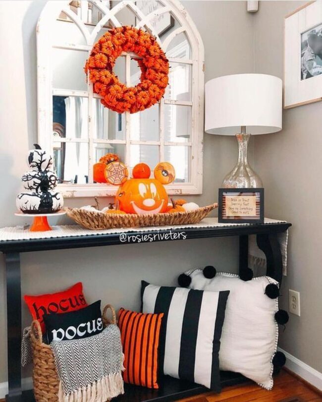 Spooky Orange Pumpkin Reflections