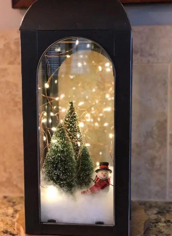 White Snowman Lanterns