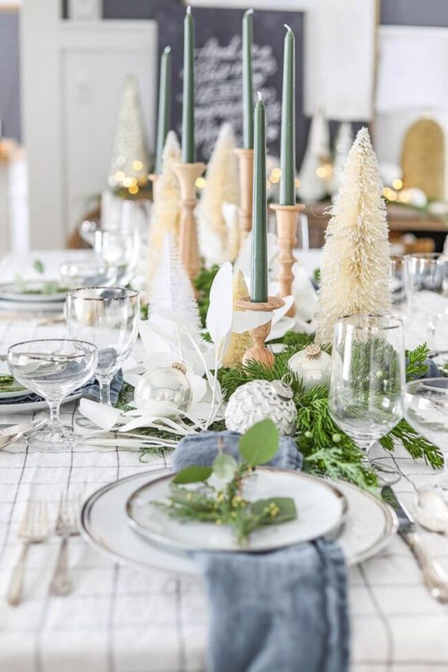 Greenery Glowing Tablescape