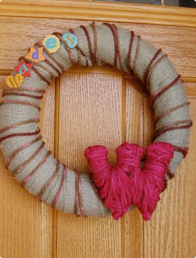 Burlap Wire Weave Entrance