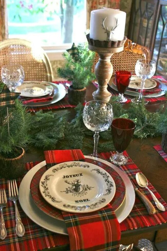 Red Plaid Winter Feast