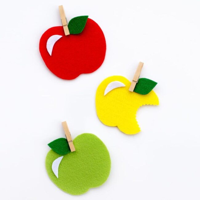 Red Felt Apple Craft