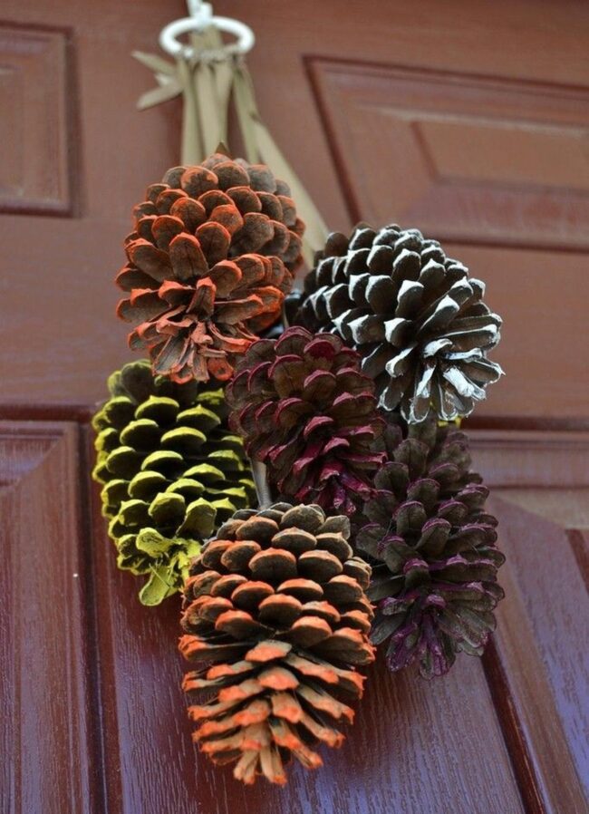 Colorful Pinecone Artistry