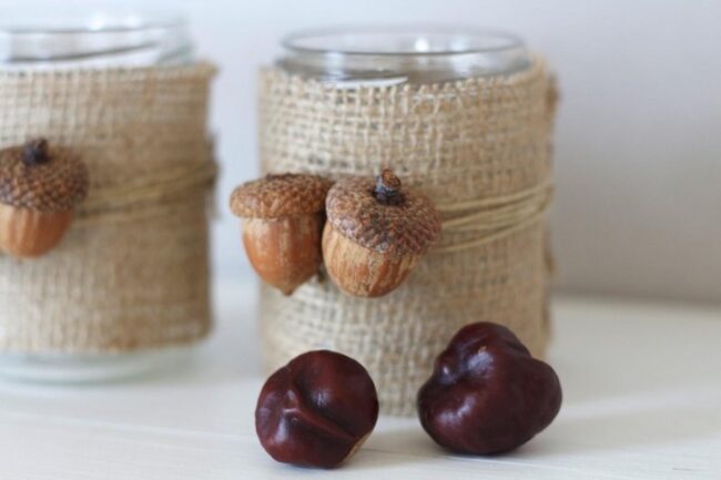 Burlap Mason Jar Charm