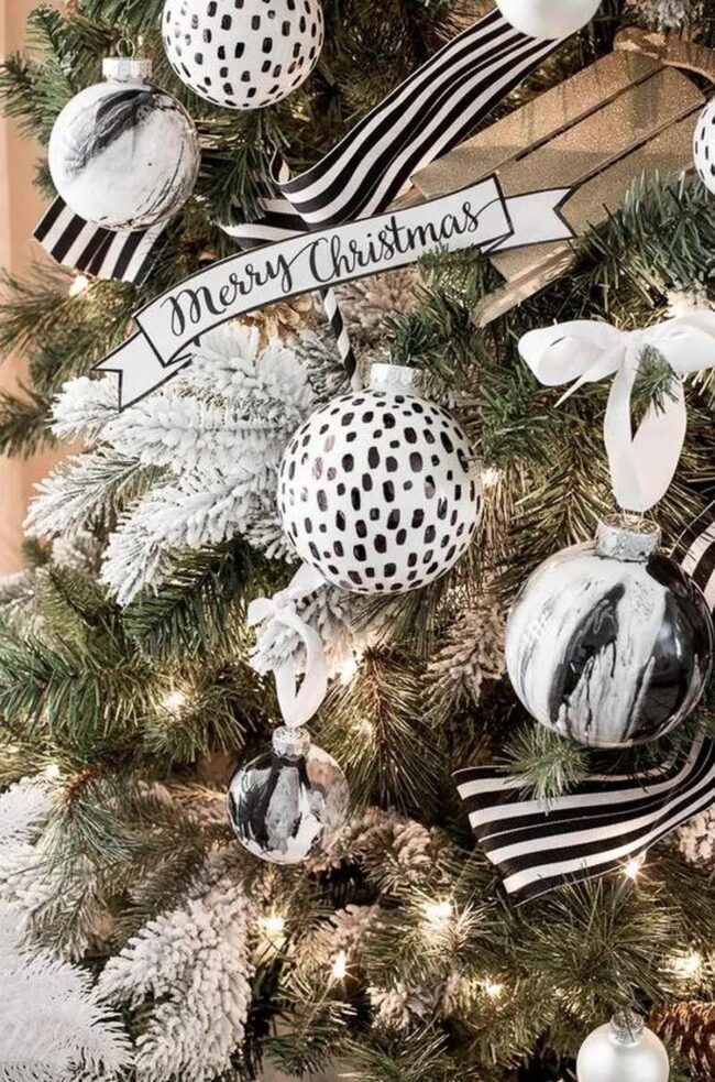 Black White Christmas Tree