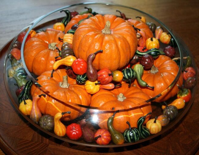 Autumn Gourds Glassscape