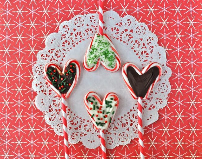Chocolate Hearts Candy Sticks