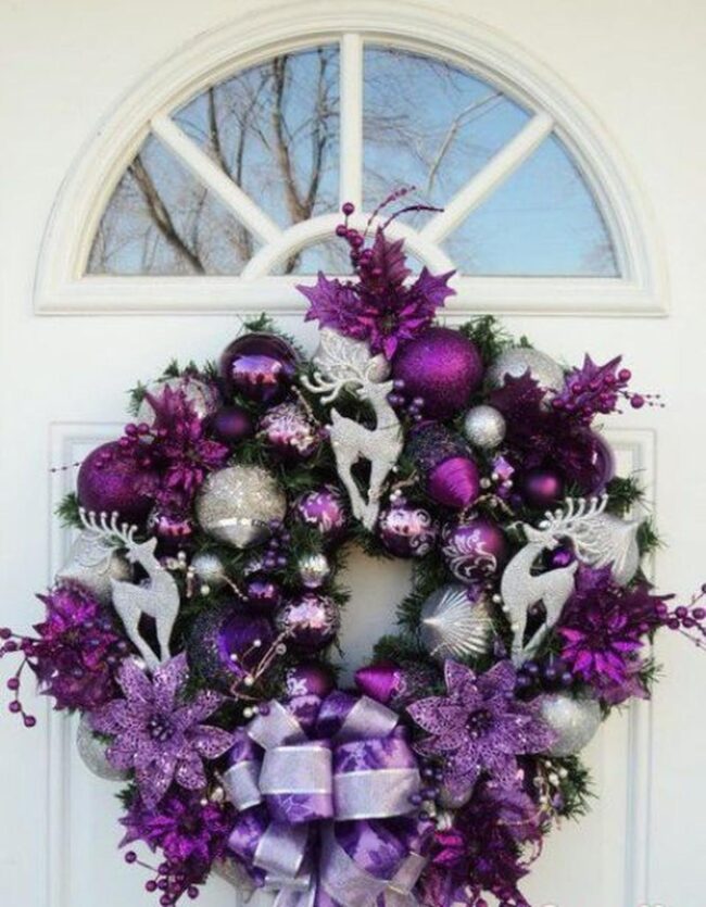 Purple Silver Sparkle Wreath