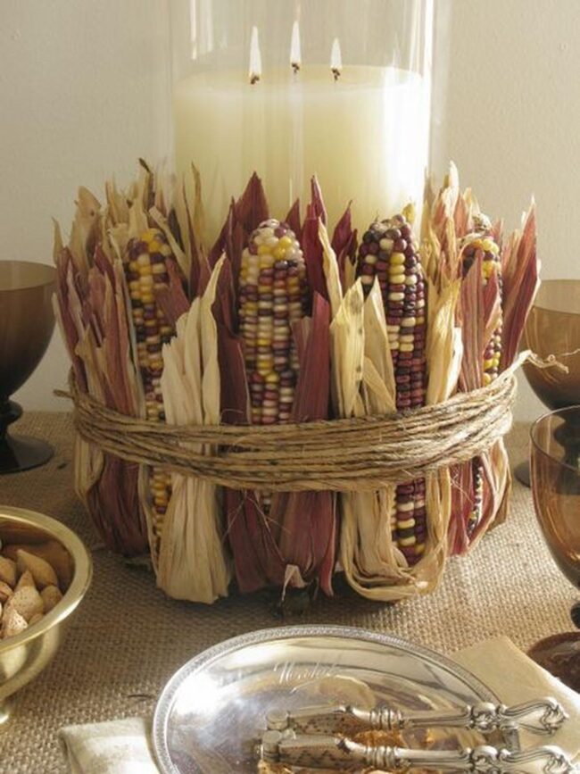 Corn Husks Autumn Canvas