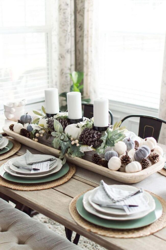 Natural Wood Dining Setting