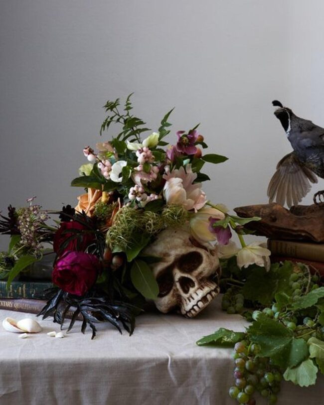 Vibrant Skull Ceramic Symphony