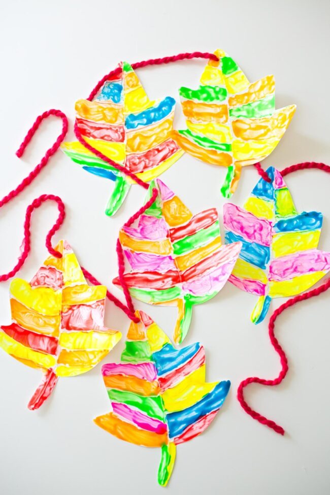 Vibrant Mexican Leaf Art