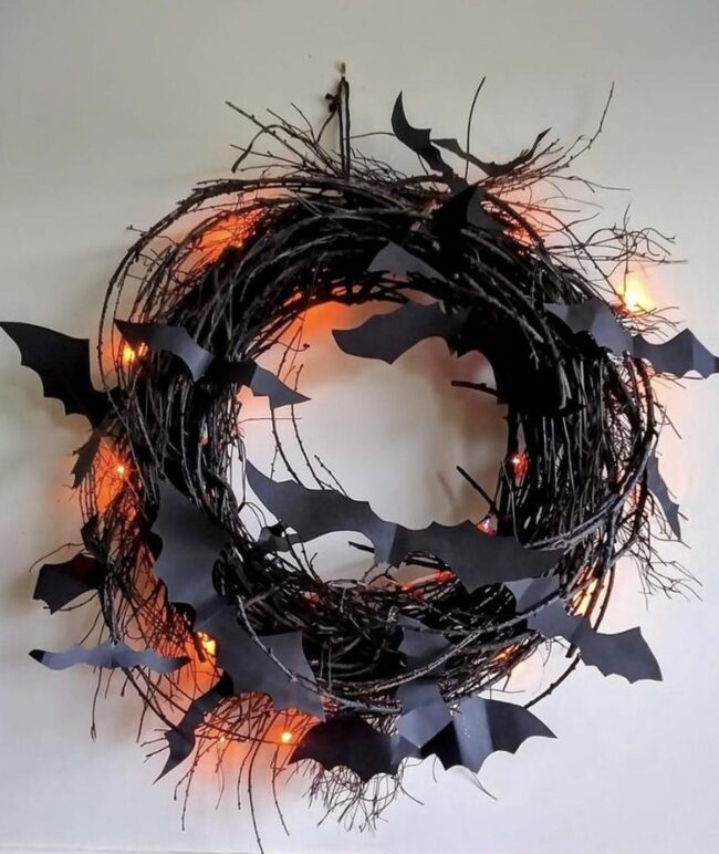 Dark Bat Forest Wreath