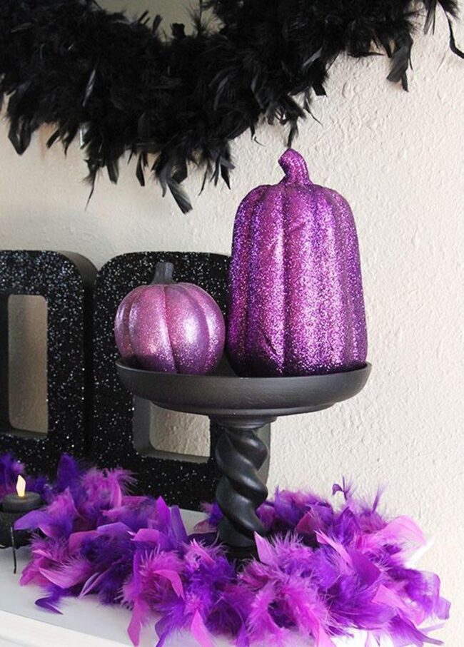 Purple Glitter Pumpkins