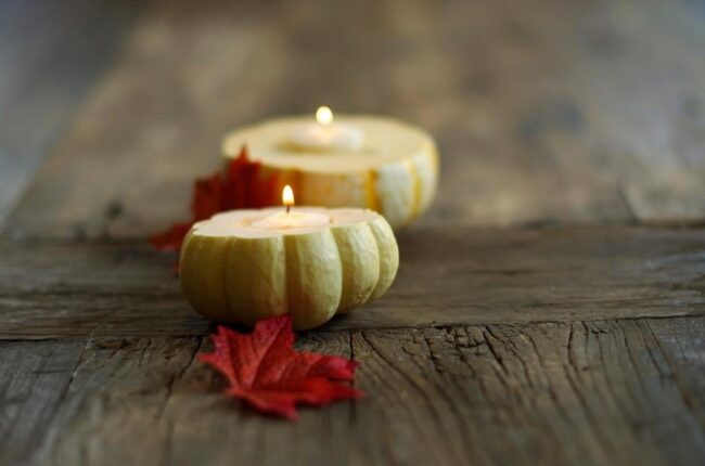 White Pumpkin Candle Glow