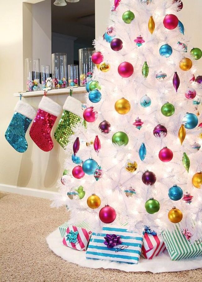 White Crystal Christmas Scene