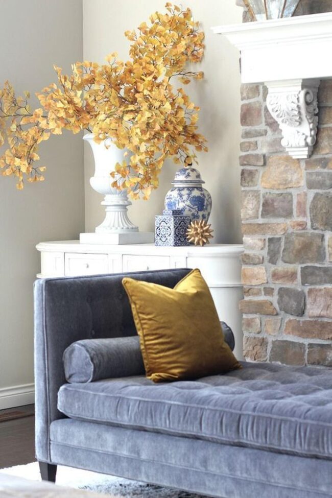 Mustard Gold Stone Walls