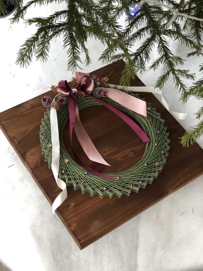 Green Thread Woodland Wreath