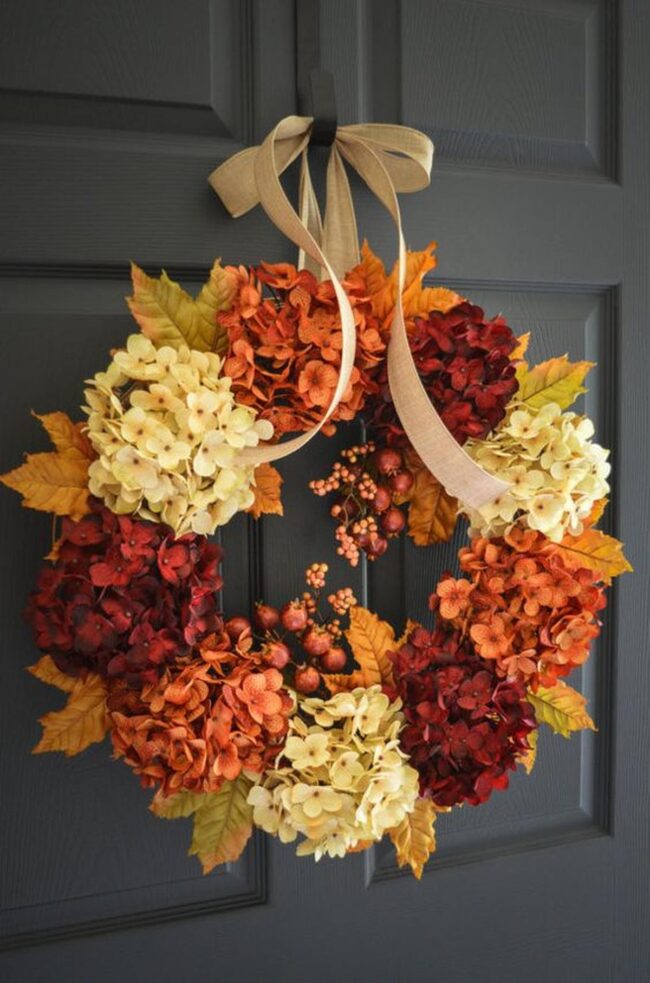 Crimson Autumn Wreath