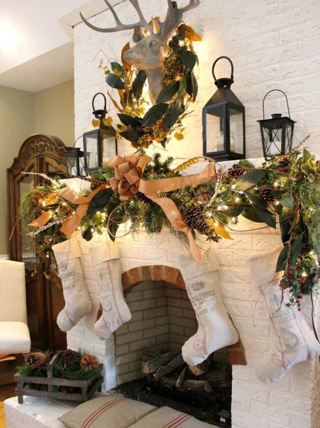 White Brick Hearth Glow