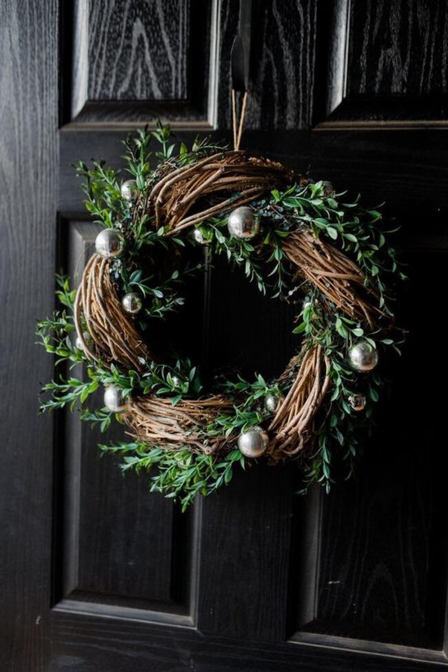 Silver Green Woodland Wreath