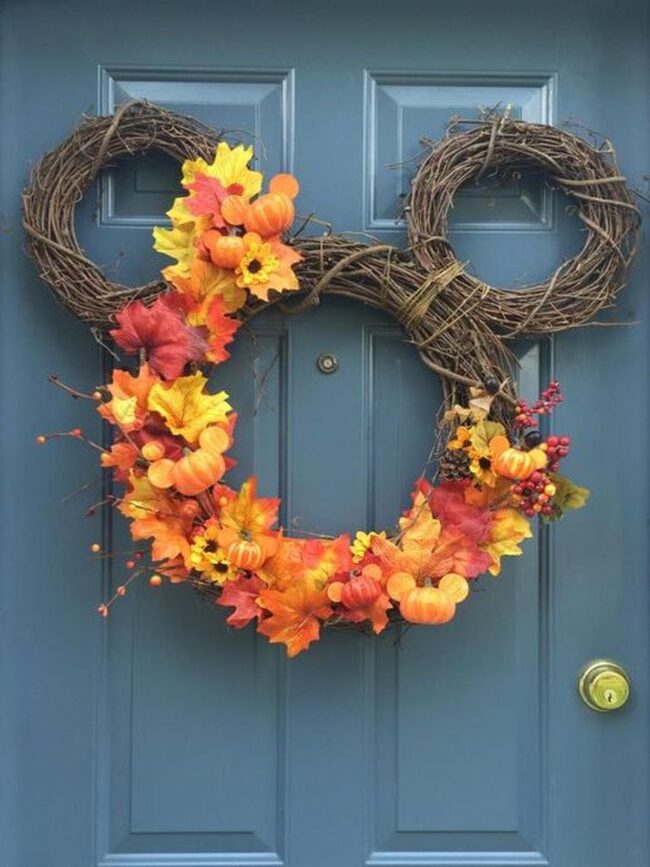 Mickey Mouse Autumn Silhouette