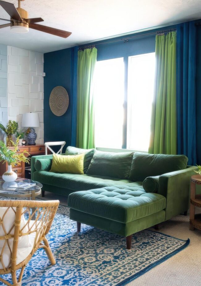 Green Sofa Centerpiece